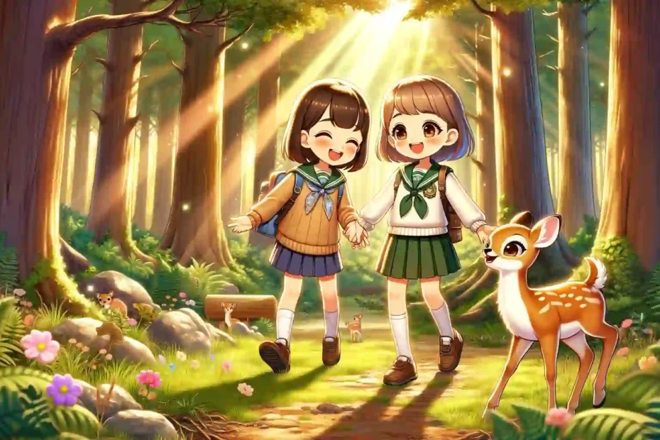 Story - The Schoolgirls' Bond with the Gentle Fawn